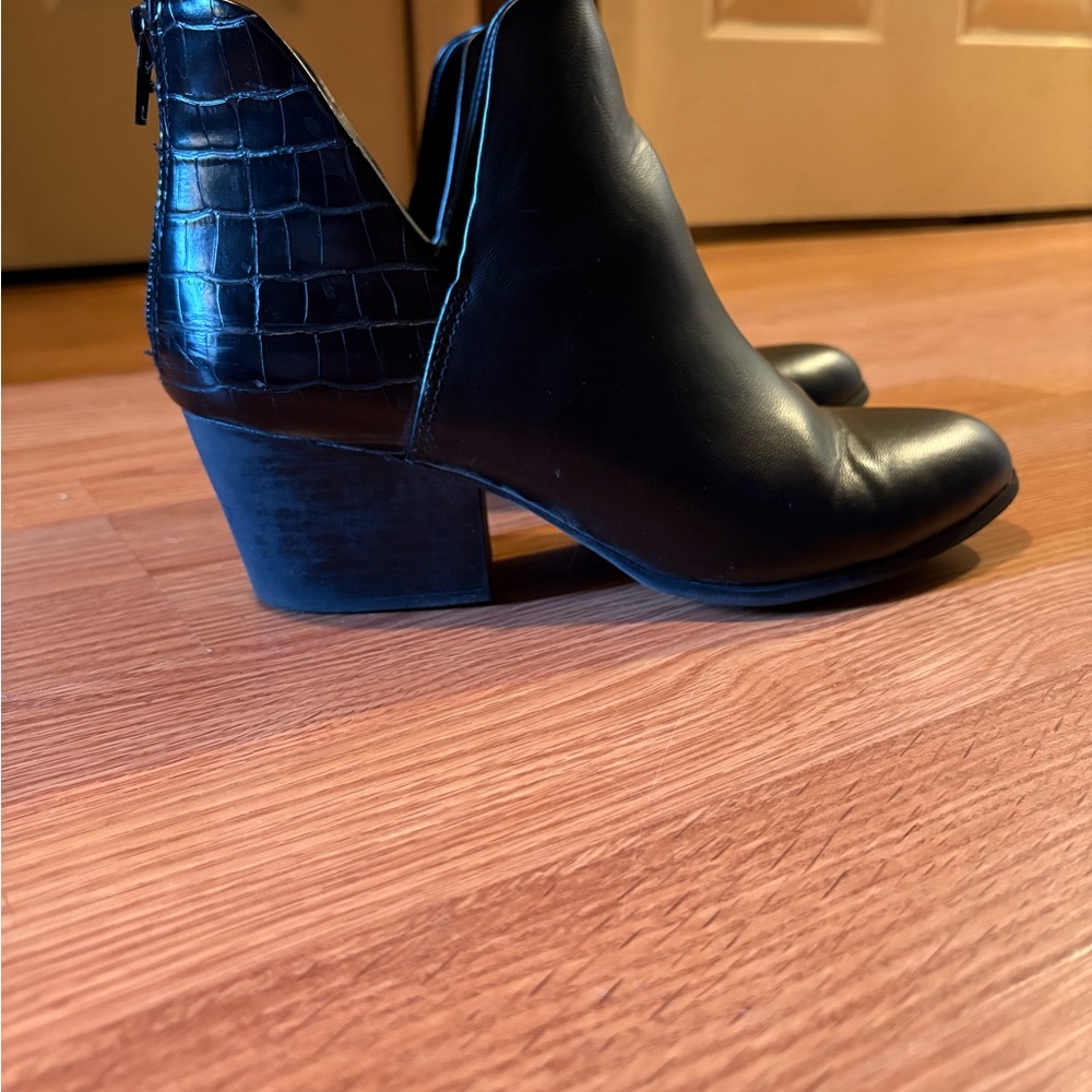 Black Leather Ankle Boots